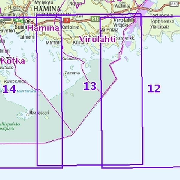 Rannikkokartta 13, Kuorsalo-Virolahti, 2007  English