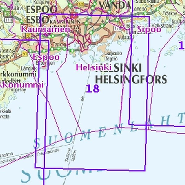 Rannikkokartta 18, Helsingin edusta 1:50 000, 2008