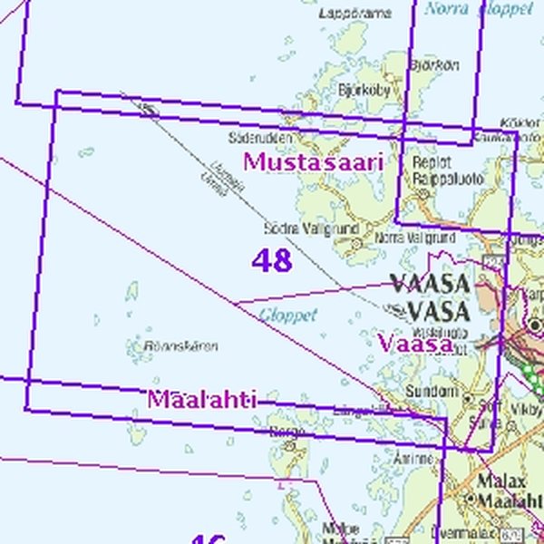 Rannikkokartta 48, 1:50 000 Vaasan saaristo, 2008 