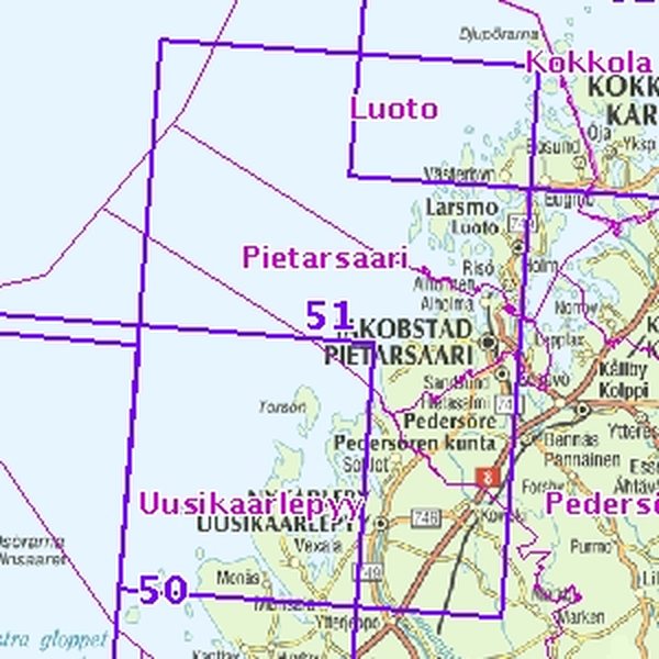 Rannikkokartta 51, 1:50 000 Pietarsaaren edusta, 2005