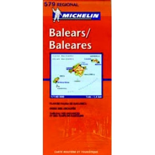 Baleaarit, (Ibiza, Mallorca), tiekartta 1:400 000, Michelin