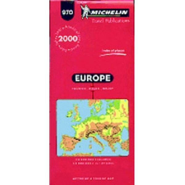 Eurooppa, tiekartta, 1:3 milj., Michelin  English