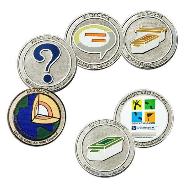 Groundspeak Cache Icon Geocoins Complete Set