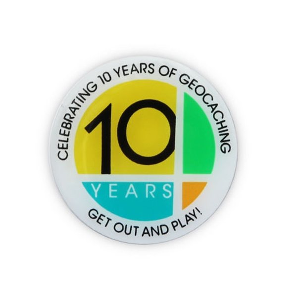 Groundspeak 10 Years of Geocaching Lapel Pin
