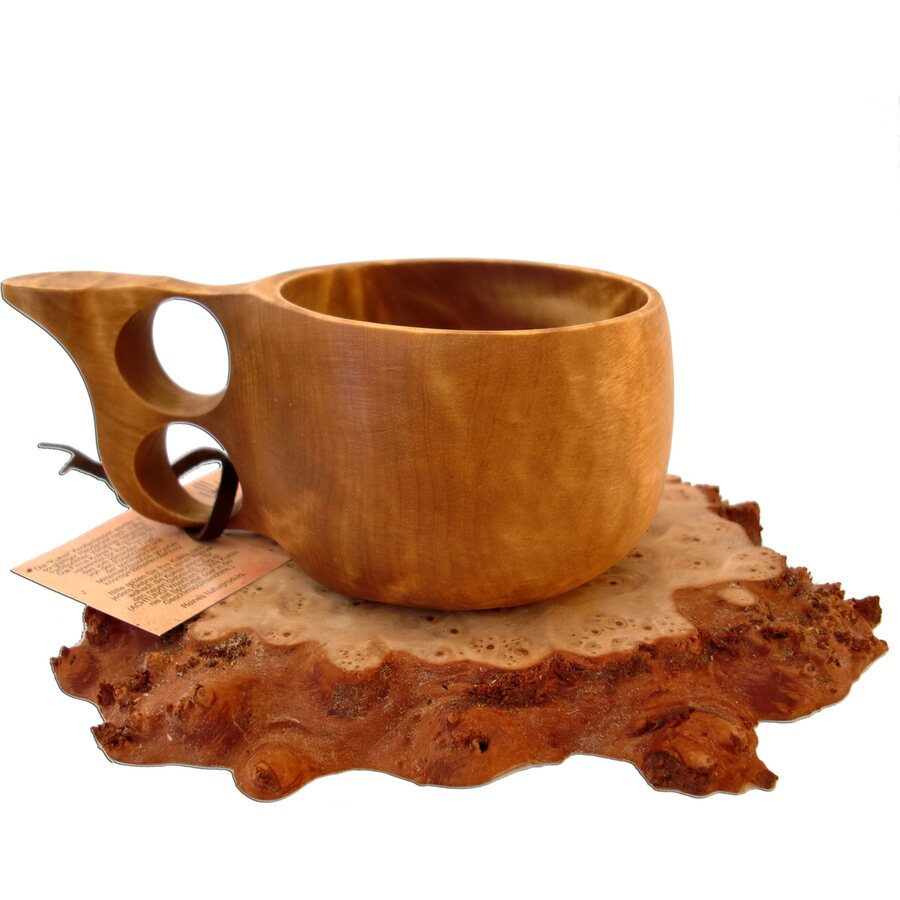 E. Koivumaa Big wooden cup, 2 holes