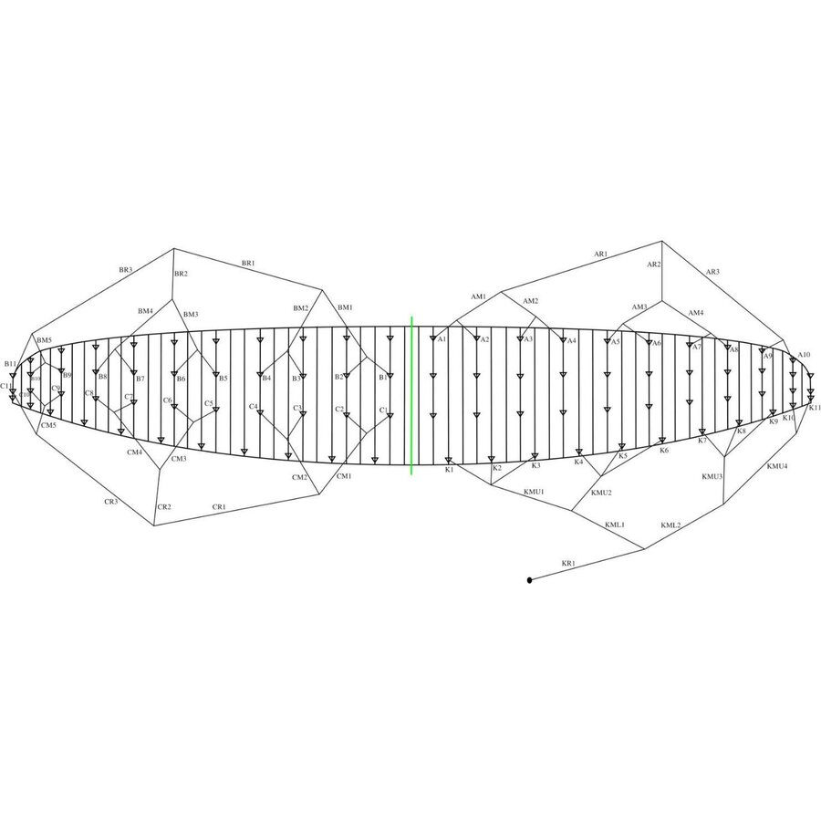 Ozone Access 2013 12m² Bridle Line Set