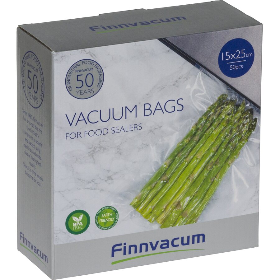 Finnvacum Vakuumipussi 150x250mm (uritettu) 50kpl/Lahjapaketti