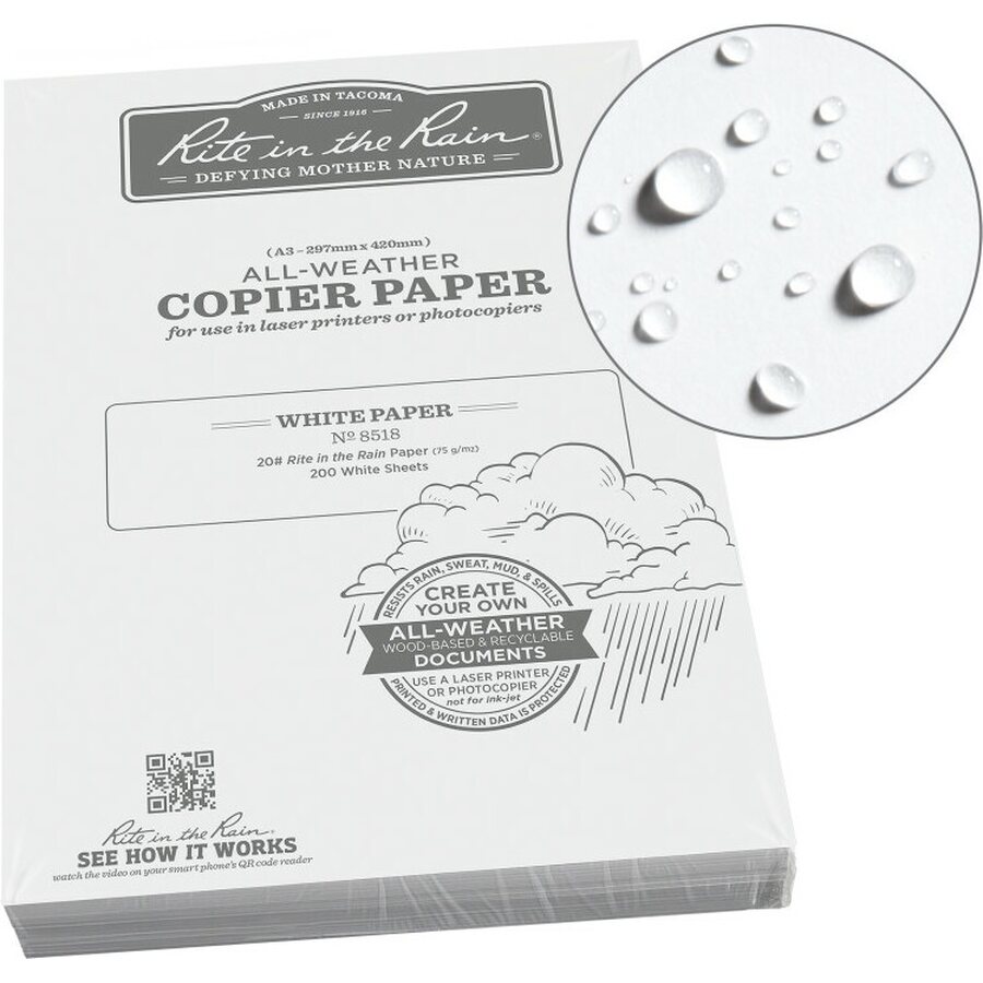 Rite in the Rain All-Weather Printer Paper A3 - 200 Sheet