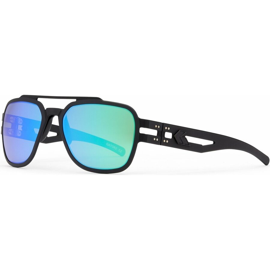 Gatorz Stark Matte Blackout with Brown Polarized w/ Green Mirror Lens