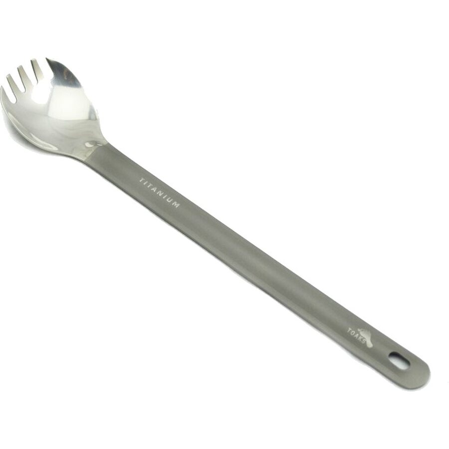 Toaks Titanium Long Handle Spork with Polished Bowl