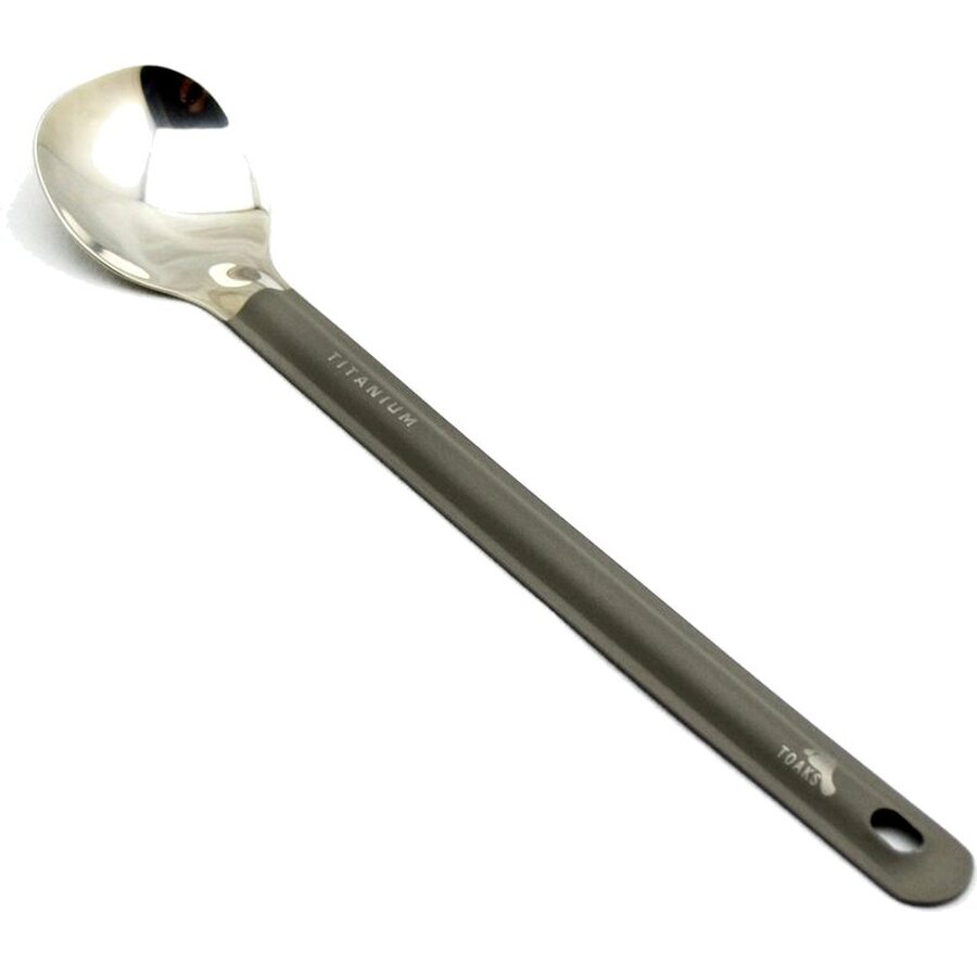 Toaks Titanium Long Handle Spoon with Polished Bowl