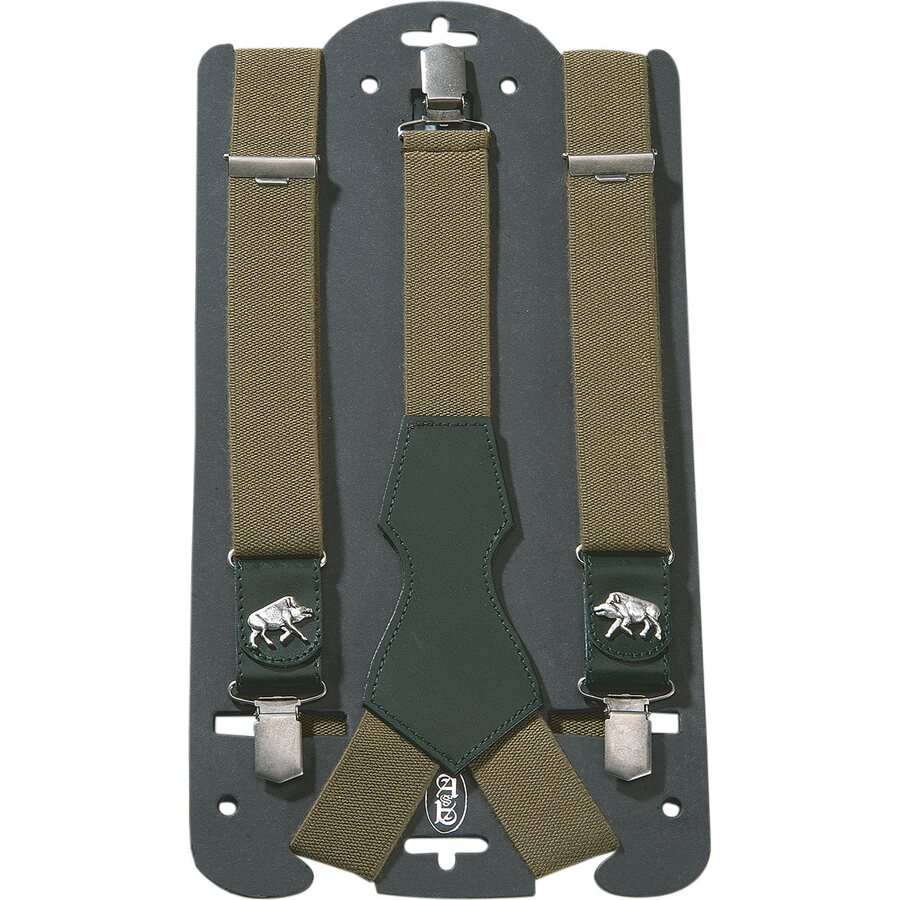 Suspenders With Leather Reinforcements