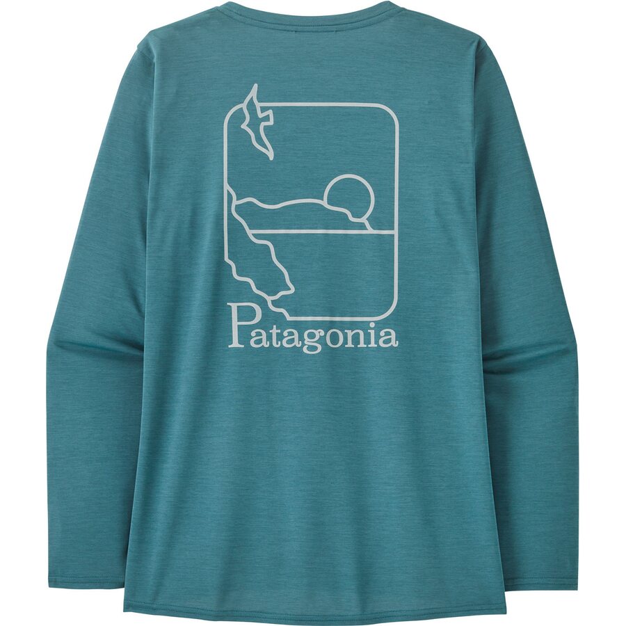 Patagonia Long-Sleeved Cap Cool Daily Graphic Shirt - Waters Womens