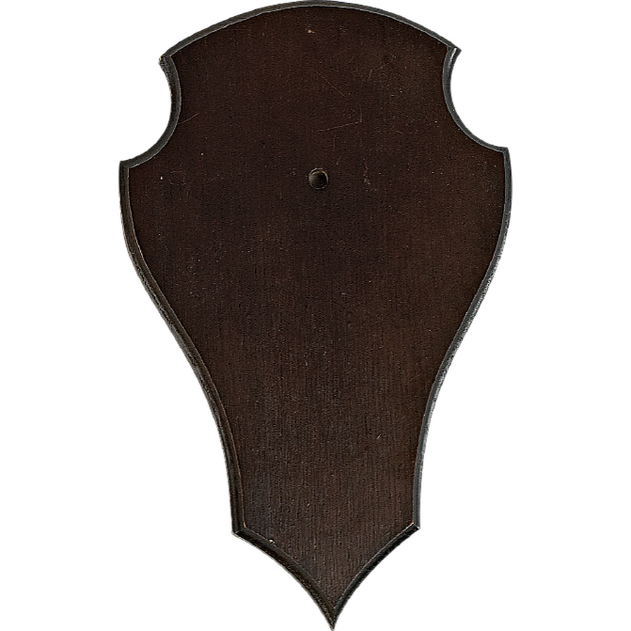 Buck Trophy plate 20x13cm, Dark brown