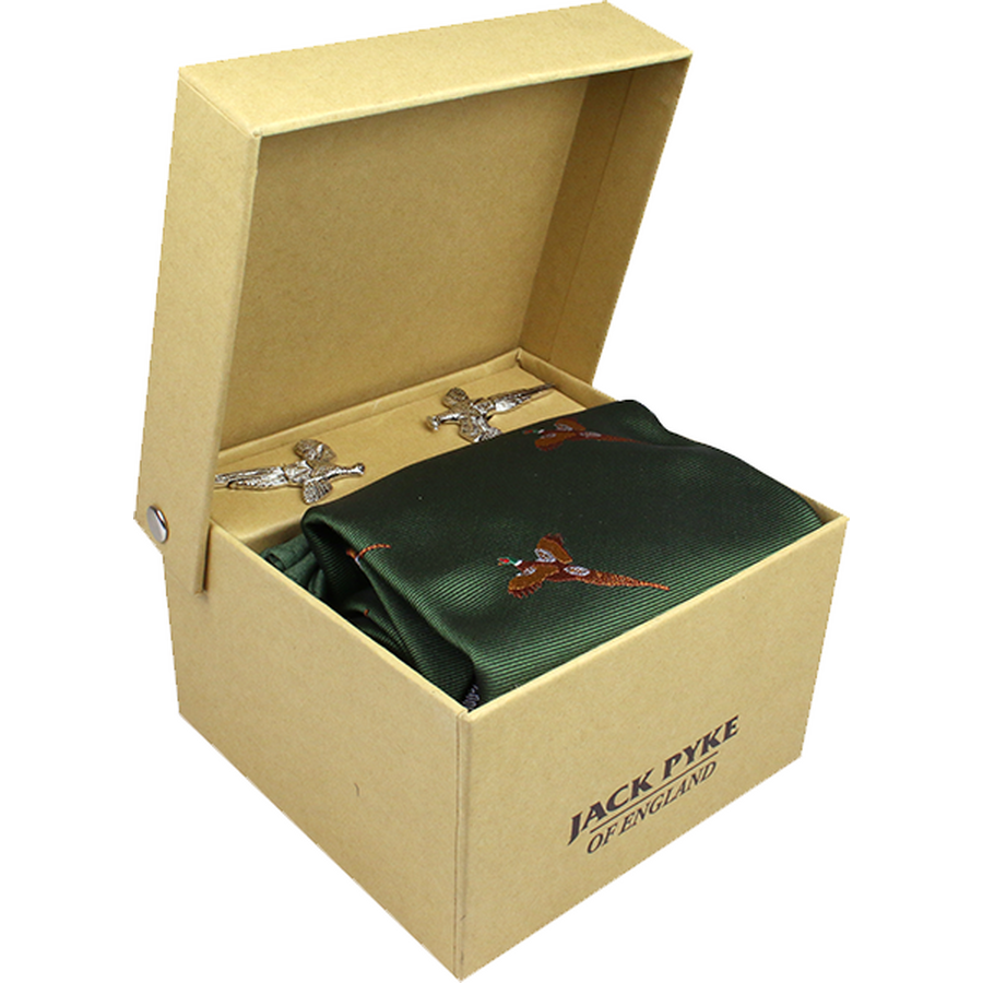 Jack Pyke Cufflinks Tie And Hanky Gift Set