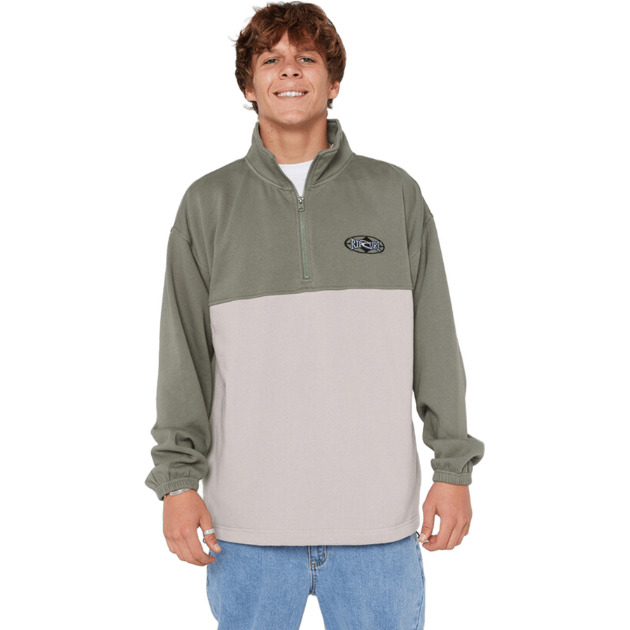 Rip Curl Heritage Oval 1/4 Zip Crew Mens