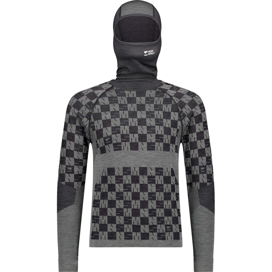 Mons Royale Ascender Merino Seamless Hooded Long Sleeve Mens