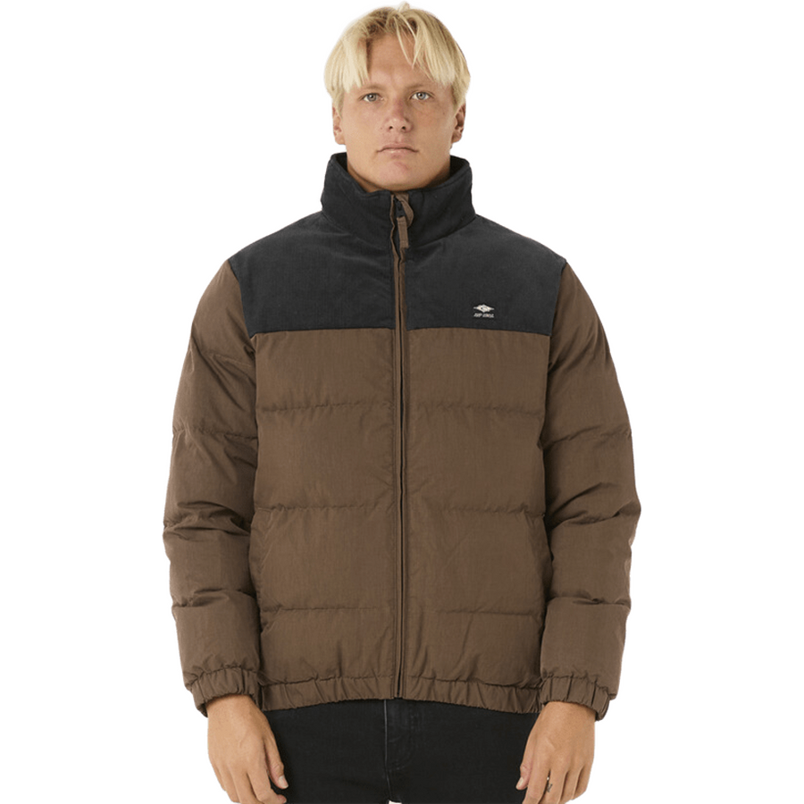 Rip Curl Fade Out Cord Puffer Jacket Mens