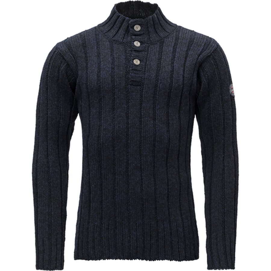 Devold Nansen Wool Button Neck Mens