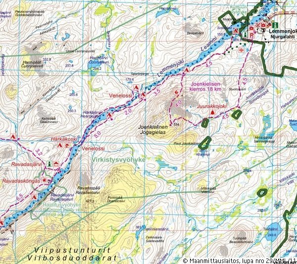 Lemmenjoki, 1:100000, 2010 | Outdoor Maps of Finland  Italiano