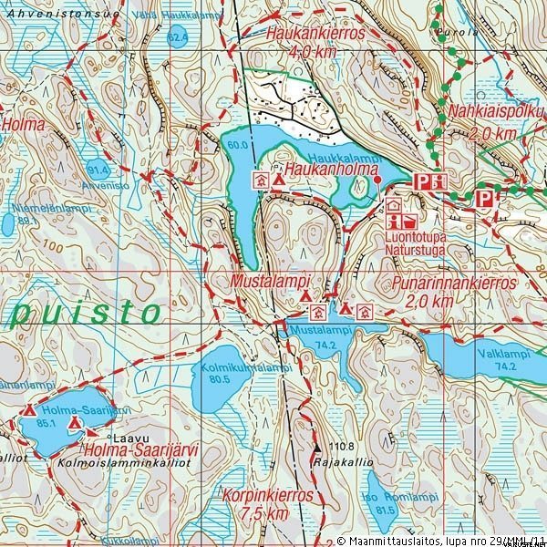 Nuuksio-Luukki, 1:20000, 2013 | Suomen retkeily- ja ulkoilukartat |  