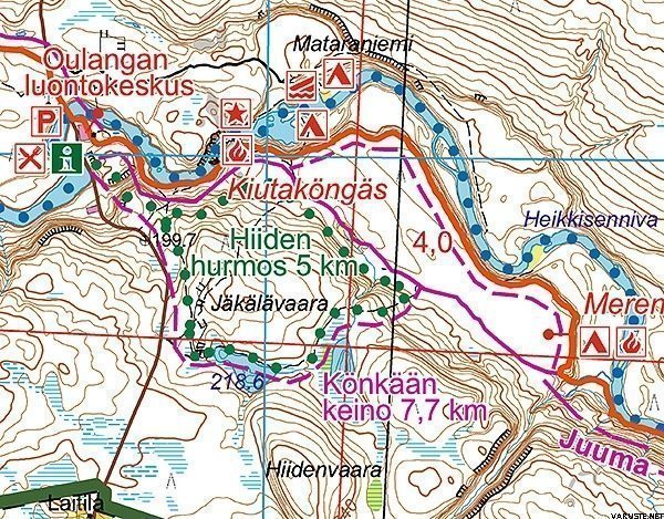 Ruka-Oulanka, Karhunkierros, 1:50000, 2013 | Suomen retkeily- ja  ulkoilukartat 
