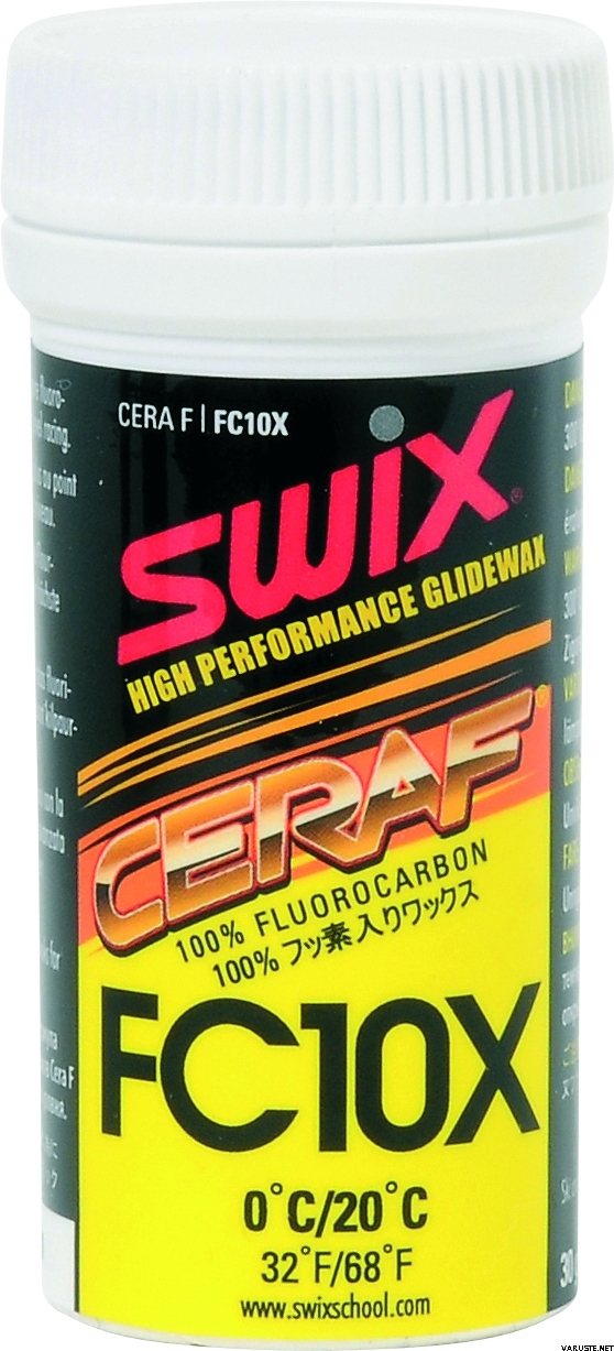 Swix FC10X Cera F powder, 0C/+20C, 30g | Surfaces | Varuste.net