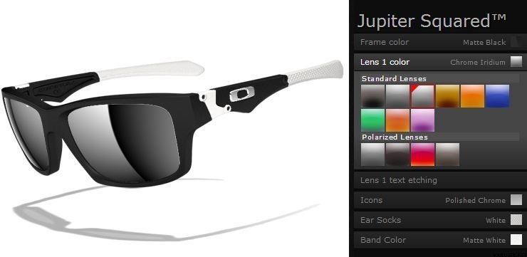 Oakley Custom Jupiter Squared Matte Black Chrome Iridium