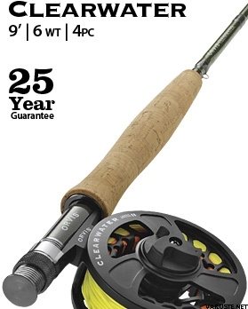 Orvis Clearwater Fly Rod 9' 6wt 4pc