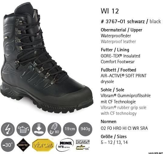 Legende Bedrijfsomschrijving in de buurt Meindl Tactical WI 12 GTX, Cold Weather Boot | High cut tactical footwear |  Varuste.net English