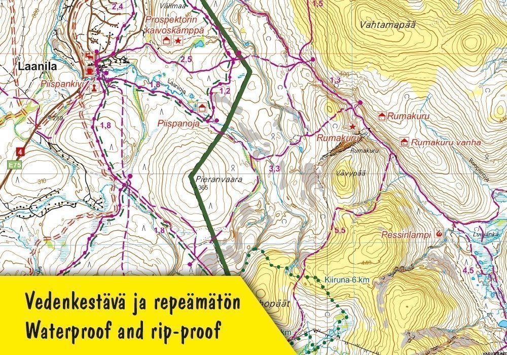 Saariselkä Sokosti 1:50 000, outdoor map 2015 | Outdoor Maps of Finland |   Deutsch