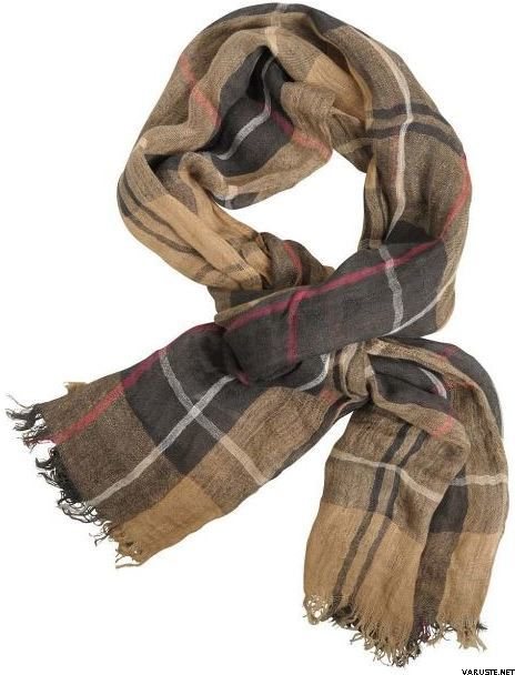 barbour tartan linen scarf