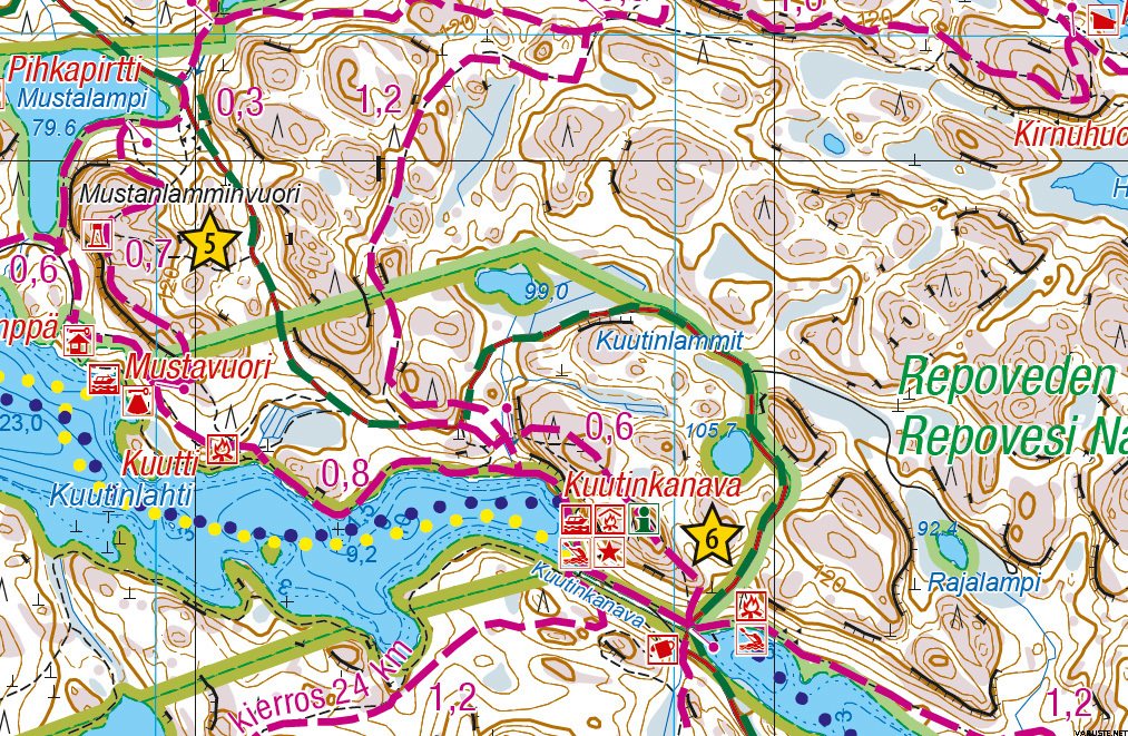 Repovesi Mäntyharju 1:25/1:50 000 vedenkestävä ulkoilukartta 2017 | Outdoor  Maps of Finland  Deutsch