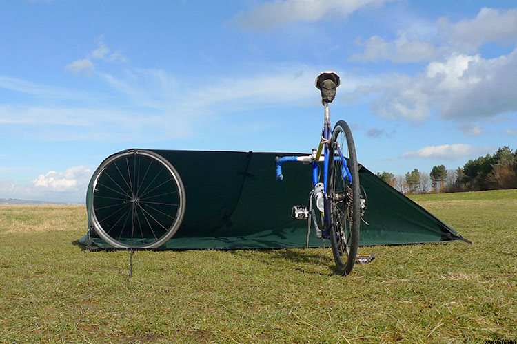 tarp bike shelter