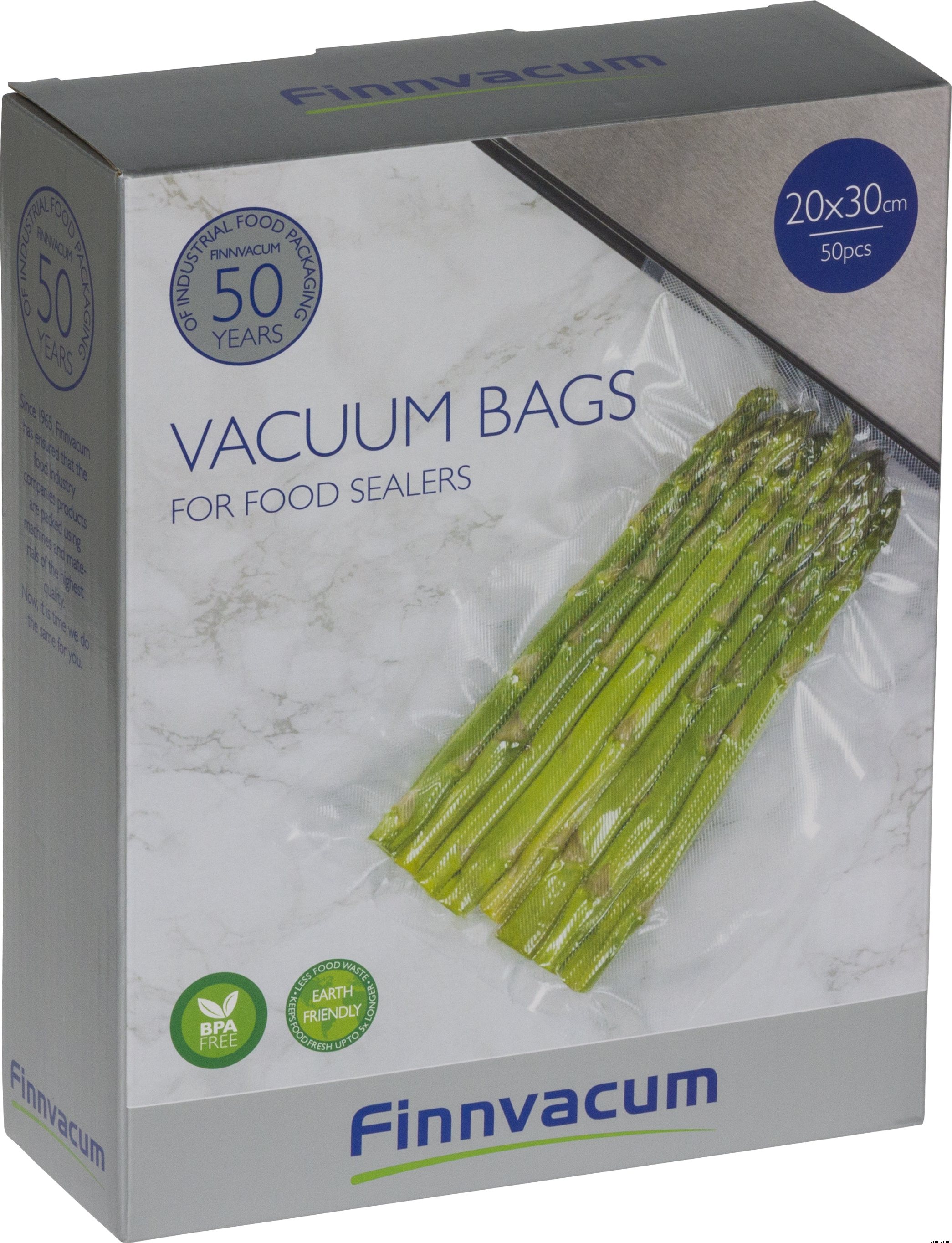 Finnvacum Vakuumipussi 200mmx300mm (uritettu) 50kpl/Lahjapaketti