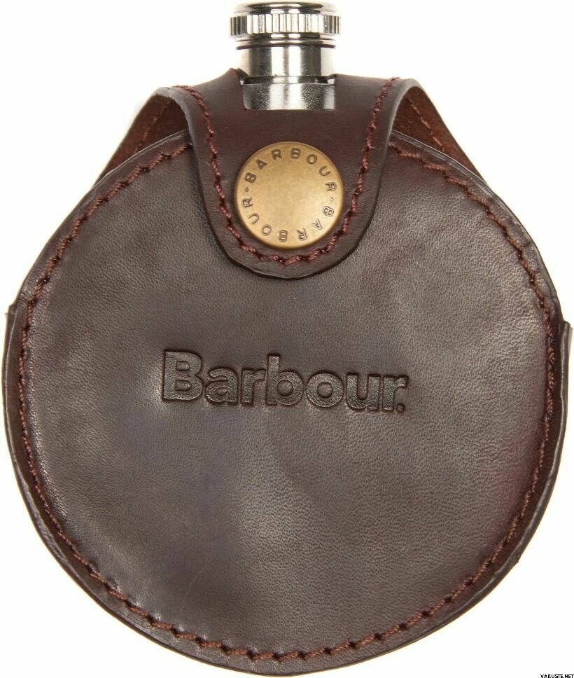 Barbour Round Hip Flask in Gift Box 