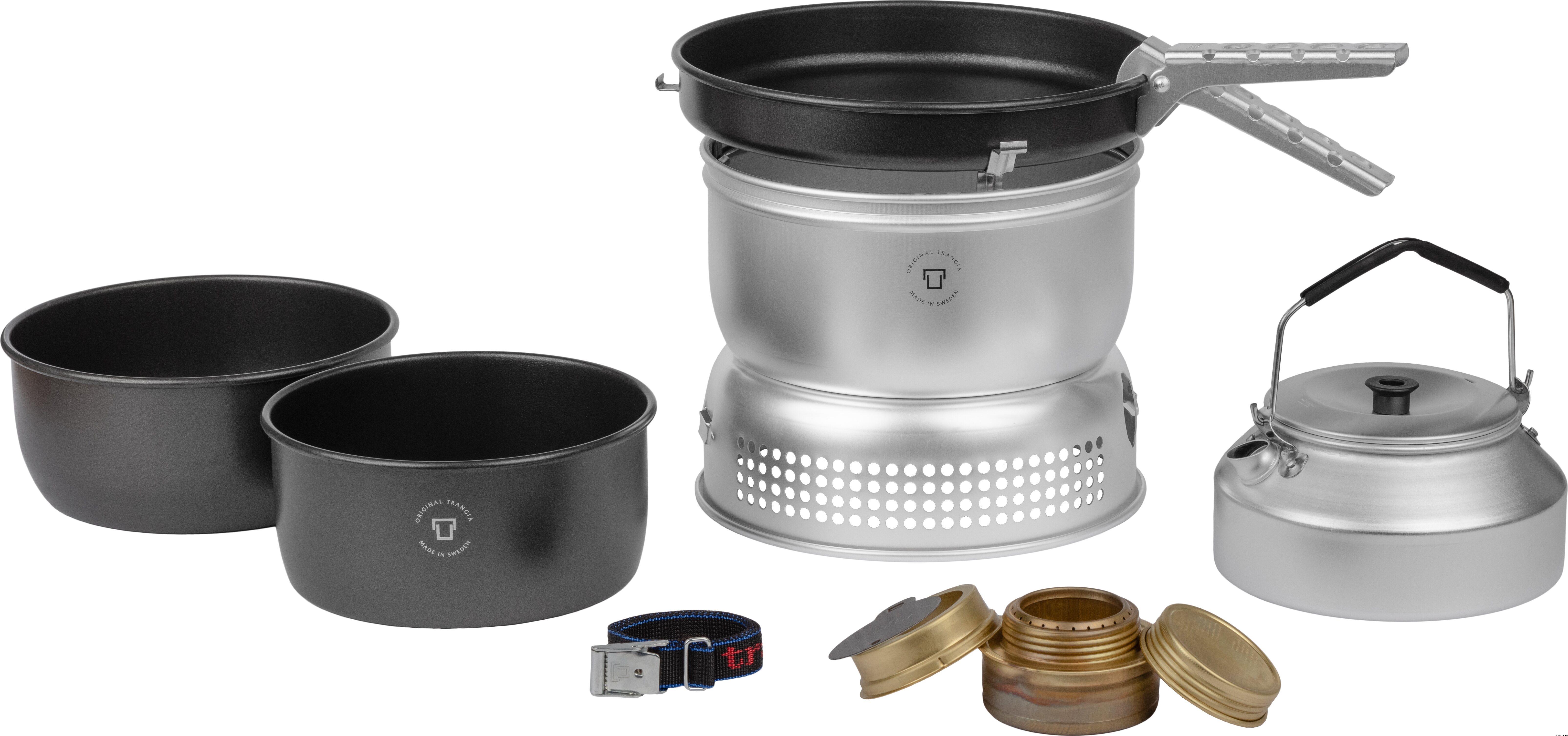 Trangia Stove 25-6 UL, 2 saucepans and frypan (non-stick), aluminium kettle 0.9L