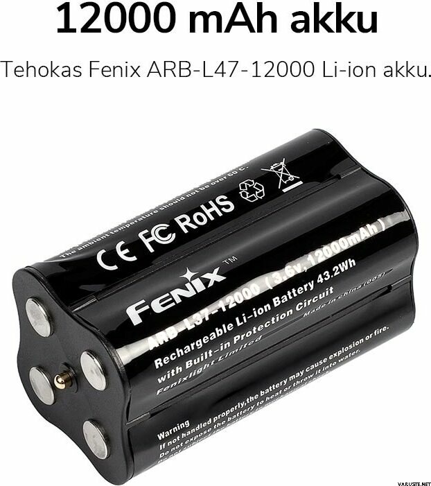 Fenix LR40R Rechargeable Search Light 懐中電灯 日本語