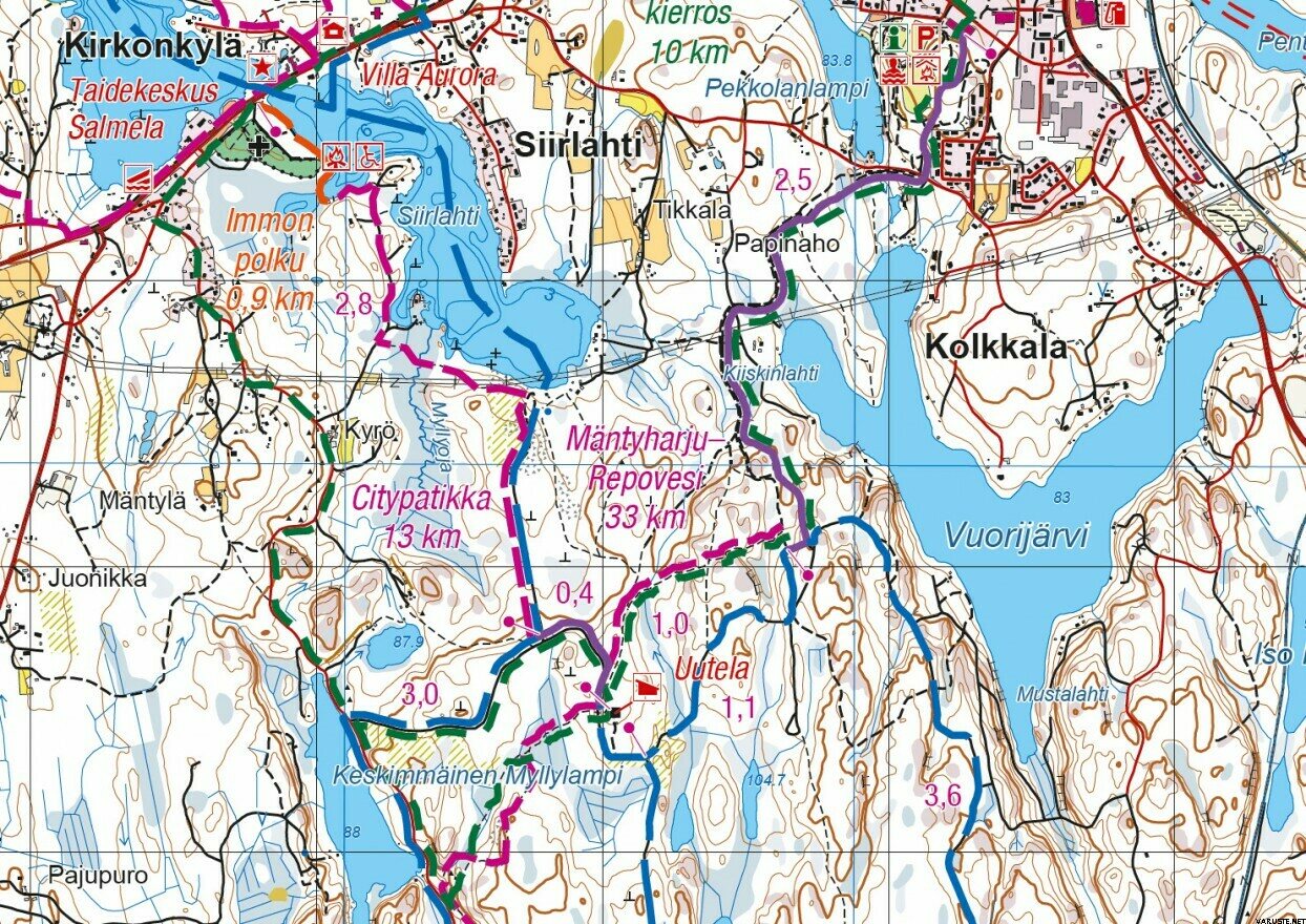 Repovesi Mäntyharju 1:15 000 / 1:40 000, vedenkestävä ulkoilukartta ja opas  2021 | Matkaopas ja kartta -yhdistelmät 
