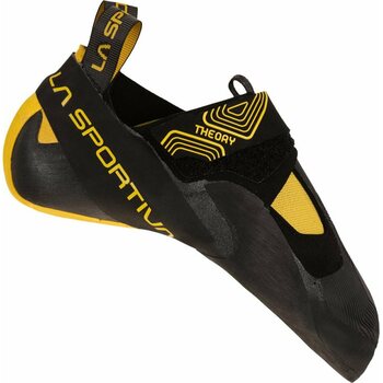 Velcro strapped climbing shoes