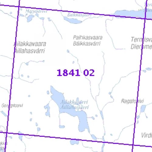 kartta 02 Ailakkavaara 63/65, taitettu, 1841 02 Topogr kartta | Varuste. kartta 02