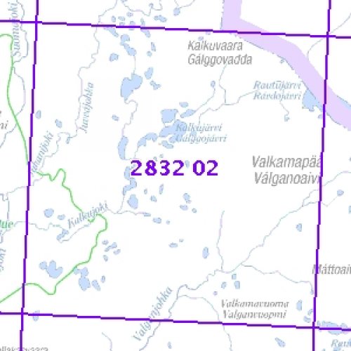 kartta 02 Valkamapää 67/73, taitettu, 2832 02 Topogr kartta | Varuste. kartta 02