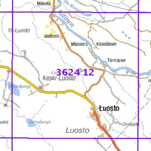 luosto kartta Luosto 64 66/70, taitettu, 3624 12 Topogr kartta | Varuste.English luosto kartta