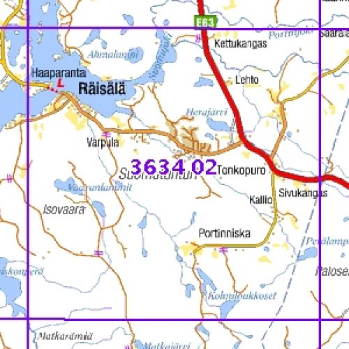 suomutunturi kartta Suomutunturi 59/63, taitettu, 3634 02 Topogr kartta | Varuste. suomutunturi kartta