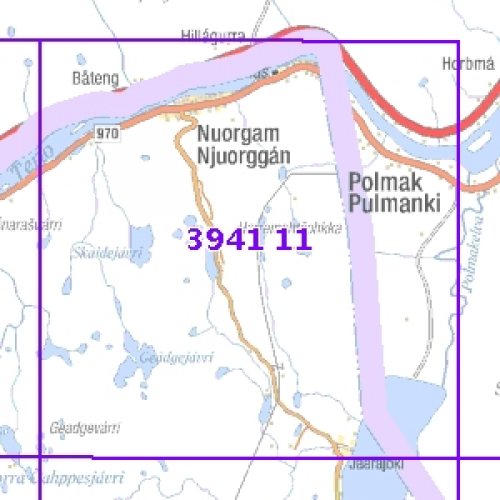 nuorgam kartta Nuorgam 72/77, taitettu, 3941 11 Topogr kartta | Varuste.English nuorgam kartta