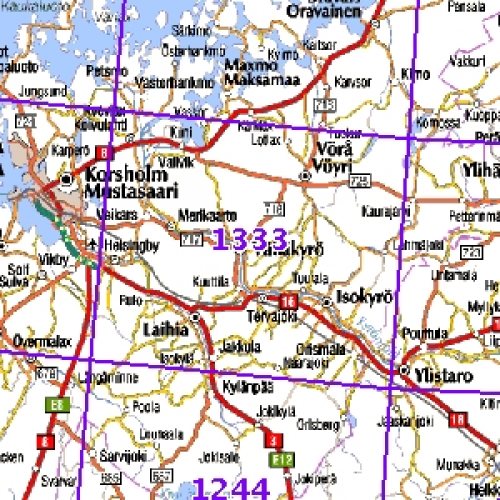 topografinen kartta Laihia 98 99/00, taitettu, 1333 Topografinen kartta | Varuste. topografinen kartta