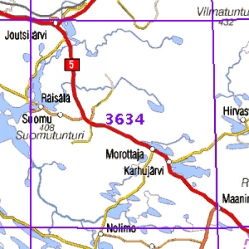 suomutunturi kartta Suomutunturi 97/98, SK, taitet, 3634 Topografinen kartta | Varuste  suomutunturi kartta