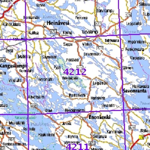 kartta savonranta Savonranta  00, SK, taitettu, 4212 Topografinen kartta | Varuste  kartta savonranta