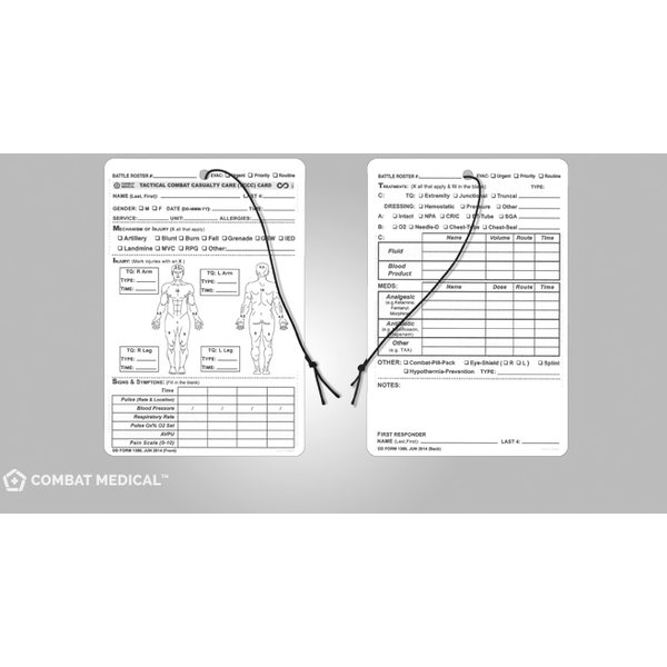 Combat Medical Tactical Combat Casualty Care (TCCC) Card | Medical ...