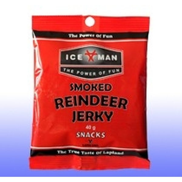 IceMan SMOKED REINDEER JERKY 40 g Beef jerky English